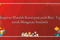 Mengatasi Masalah Konstipasi pada Bayi: Tips untuk Mengatasi Sembelit