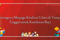 Pentingnya Menjaga Kualitas Udara di Tempat Tinggal untuk Kesehatan Bayi