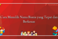 Cara Memilih Nama Bisnis yang Tepat dan Berkesan