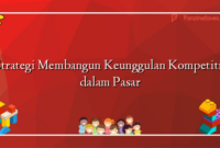 Strategi Membangun Keunggulan Kompetitif dalam Pasar