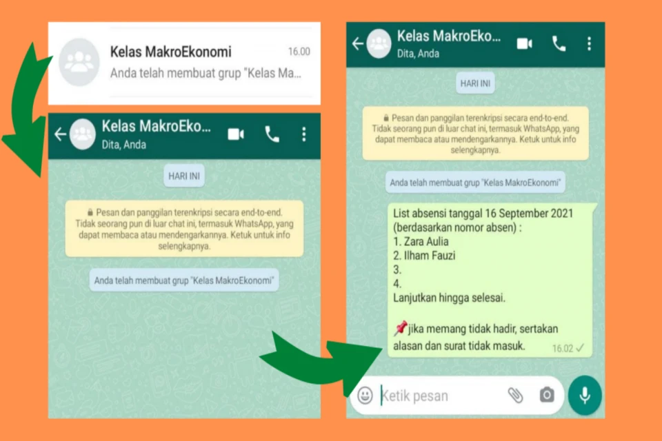 Langkah-langkah Membuat List di WhatsApp